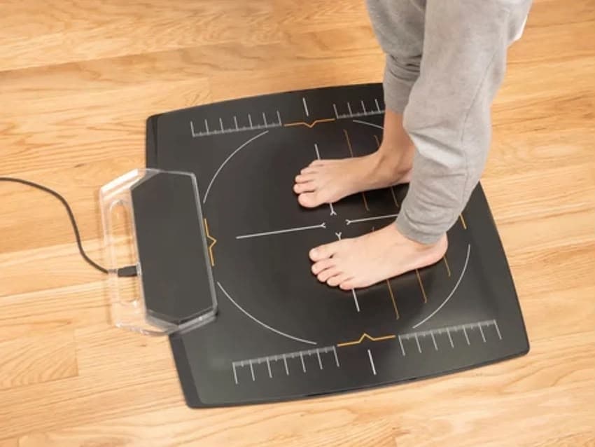 Mesure des appuis, pieds nus sur la plateforme baropodométrique